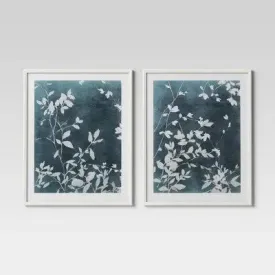 New - (Set of 2) 24" x 30" All Over Floral Framed Posters - Threshold