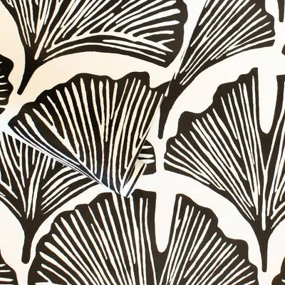 New - Tempaper & Co. x Novogratz Feather Palm Removable Peel and Stick Wallpaper, Zebra Black Palm, 28 sq. ft.