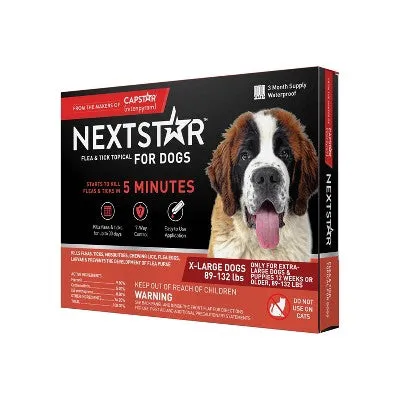 NextStar Flea & Tick Topical Treatment for Extra Large Dogs - 89 to 132lbs - 3ct