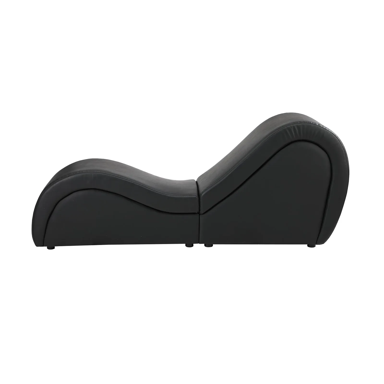 Oikiture Sofa Couch Tantra Chair Love Seat Chaise Lounge Couples Yoga Bed Black