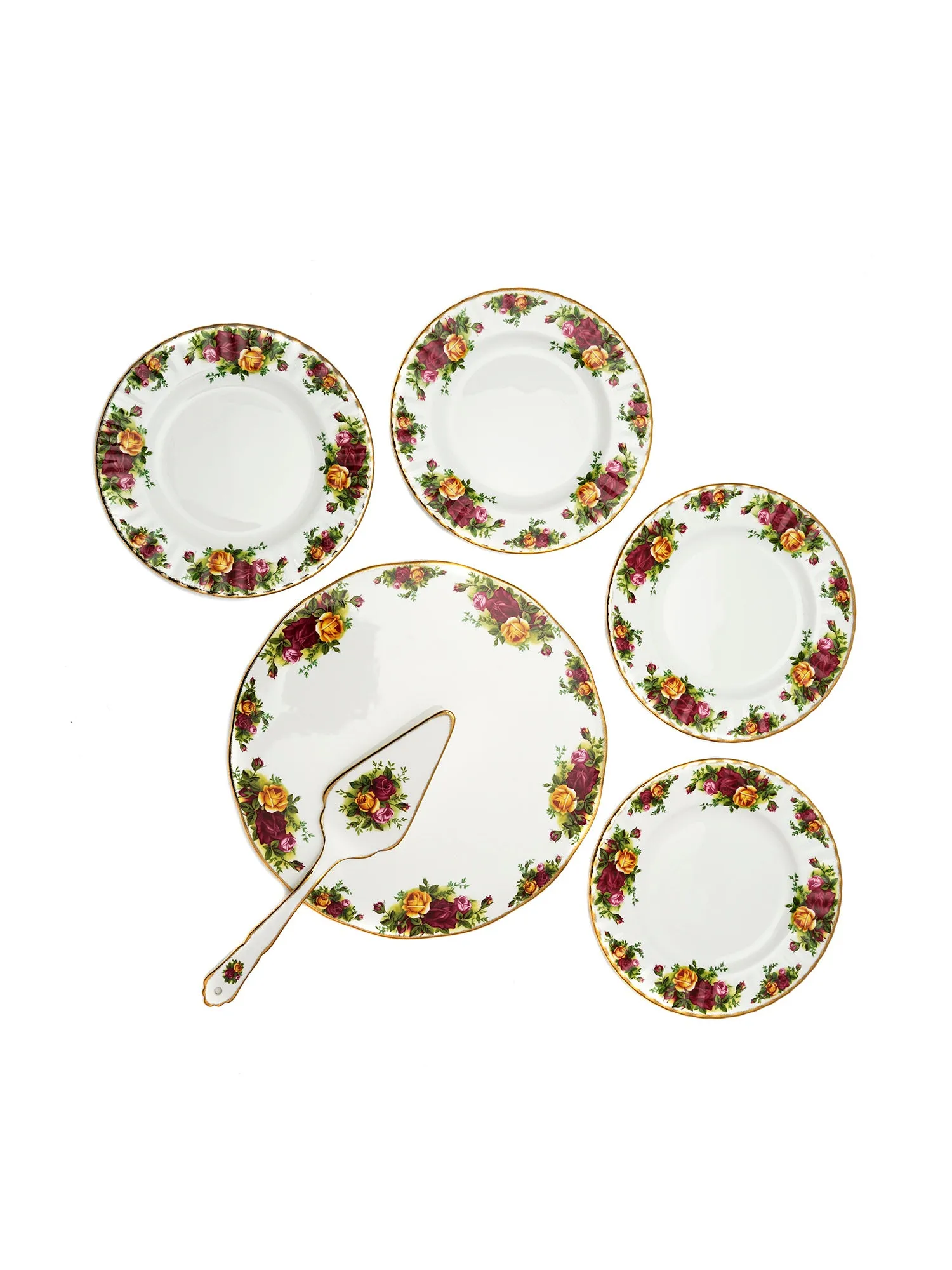 Old Country Roses 6-Piece Cake Server Set