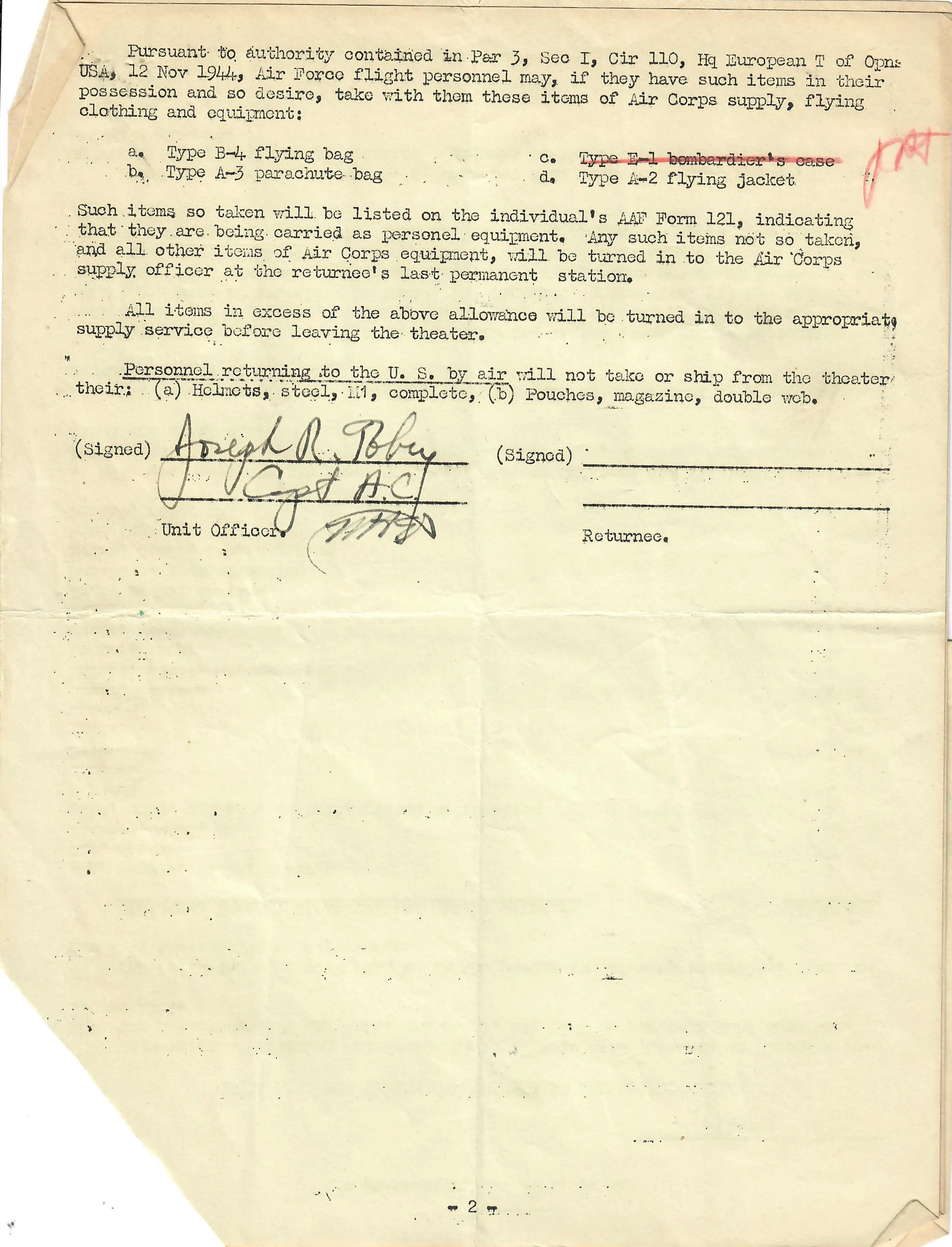 Original U.S. WWII 8th Air Force Flying 8-Balls Painted A-2 Leather Flight Jacket Named to Pilot Lt. Raymond Bethel, 44th Bombardment Group with Documents