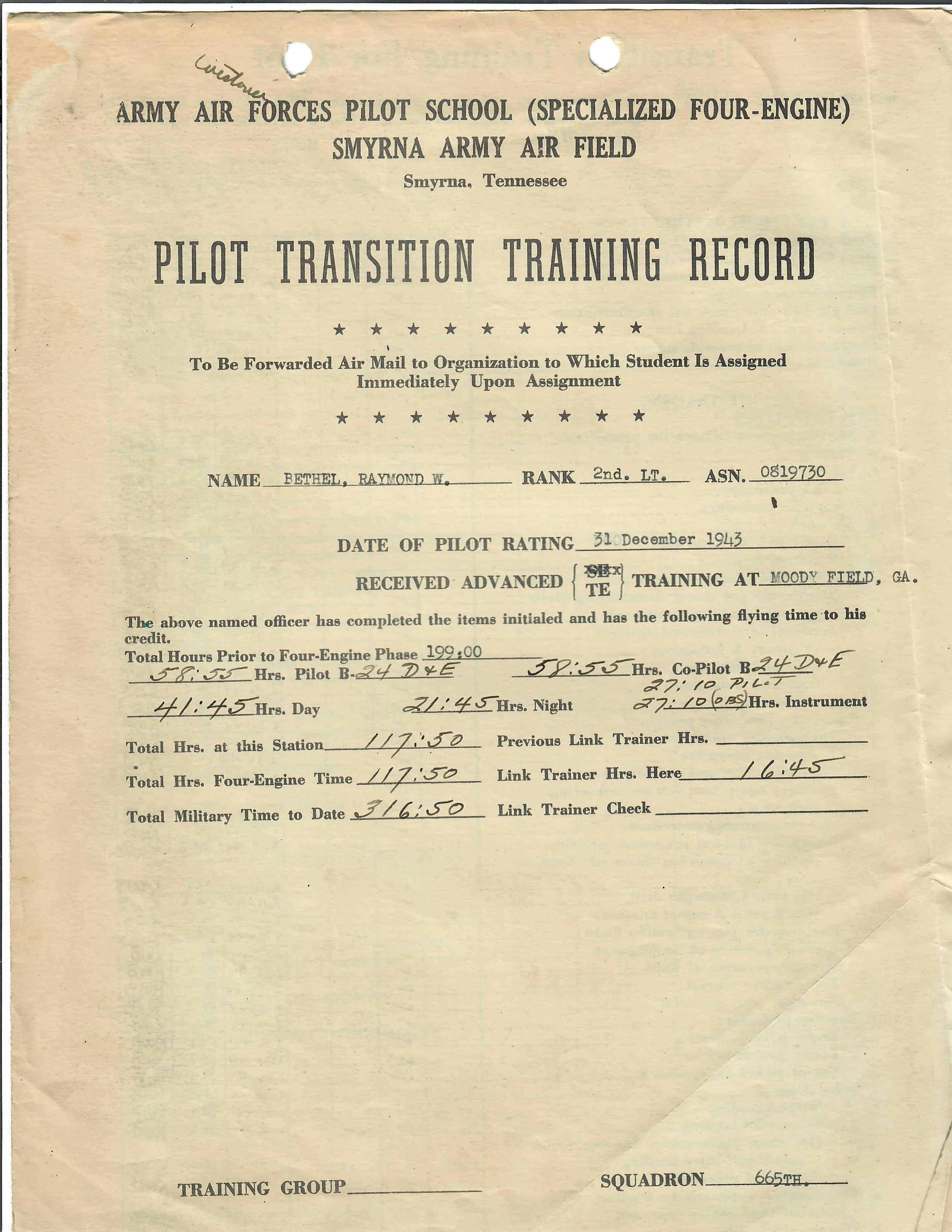 Original U.S. WWII 8th Air Force Flying 8-Balls Painted A-2 Leather Flight Jacket Named to Pilot Lt. Raymond Bethel, 44th Bombardment Group with Documents