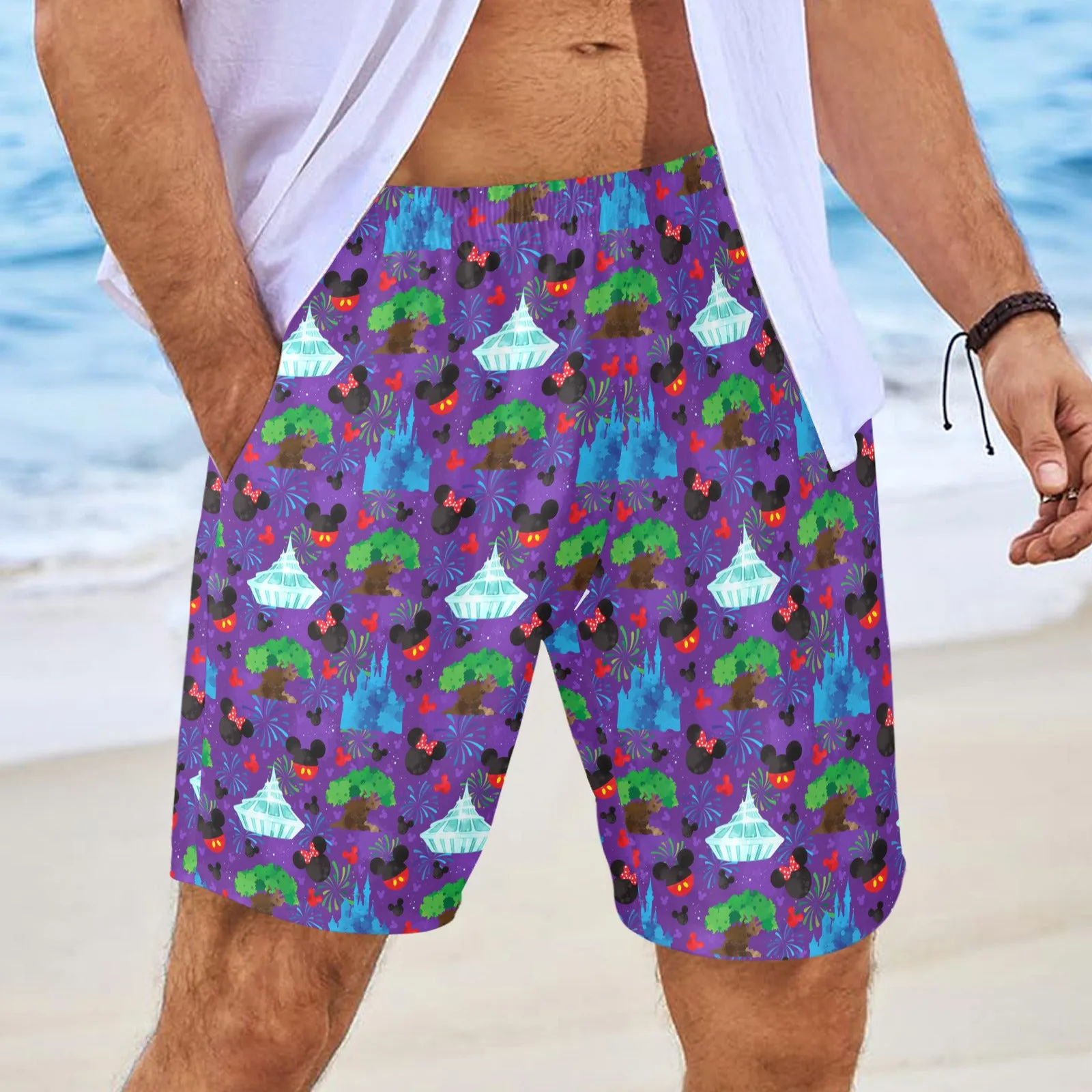 Park Hopper Fireworks Men's Swim Trunks Swimsuit