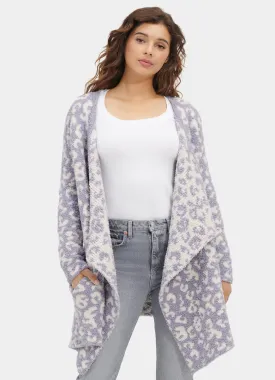 Phoebe Wrap Cardigan in Cloudy Grey Leopard by UGG