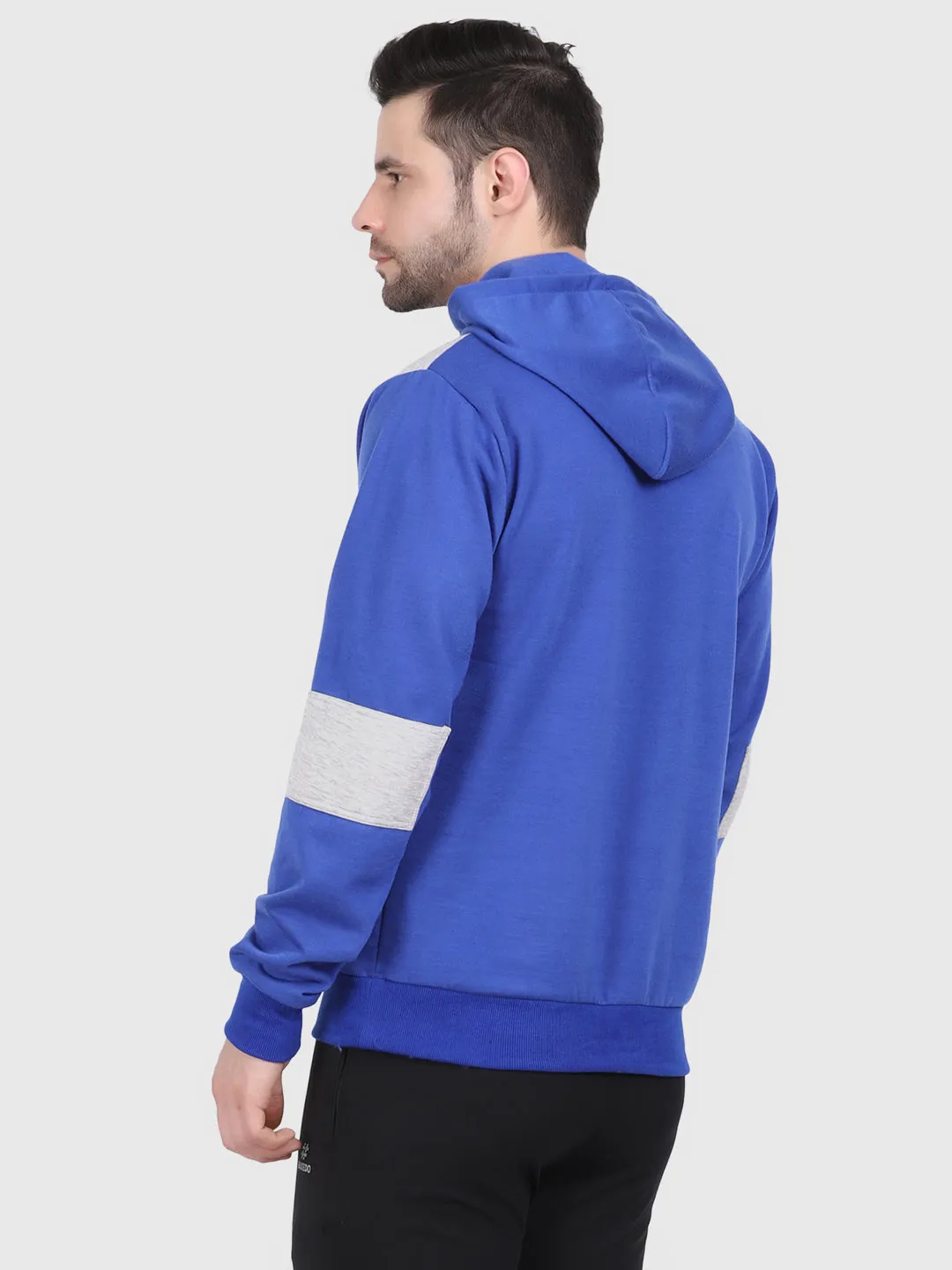 Royal Blue Hoodie for Men - Patch Hoodie