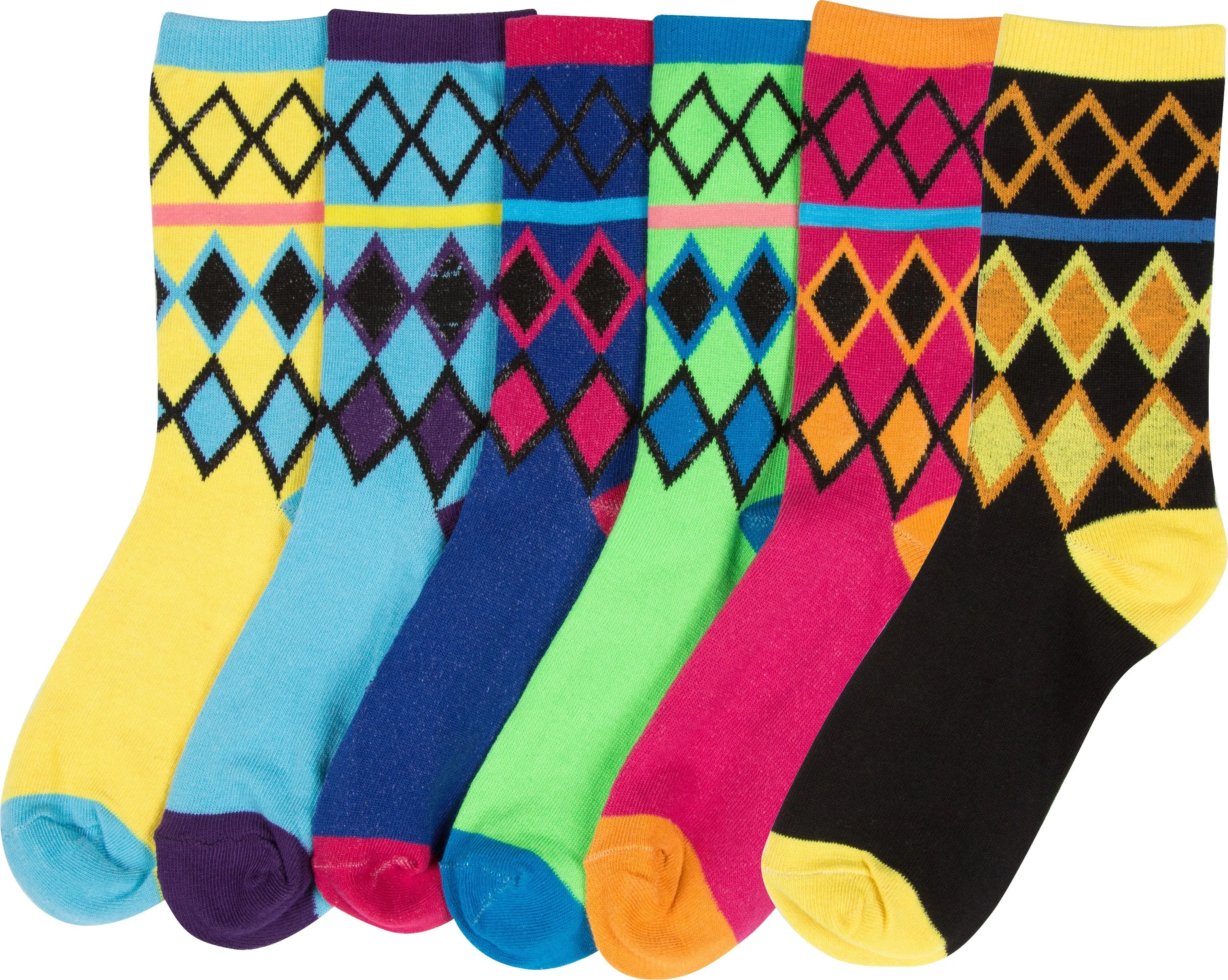 Sakkas Women's Fun Colorful Design Poly Blend Crew Socks Assorted 6-Pack