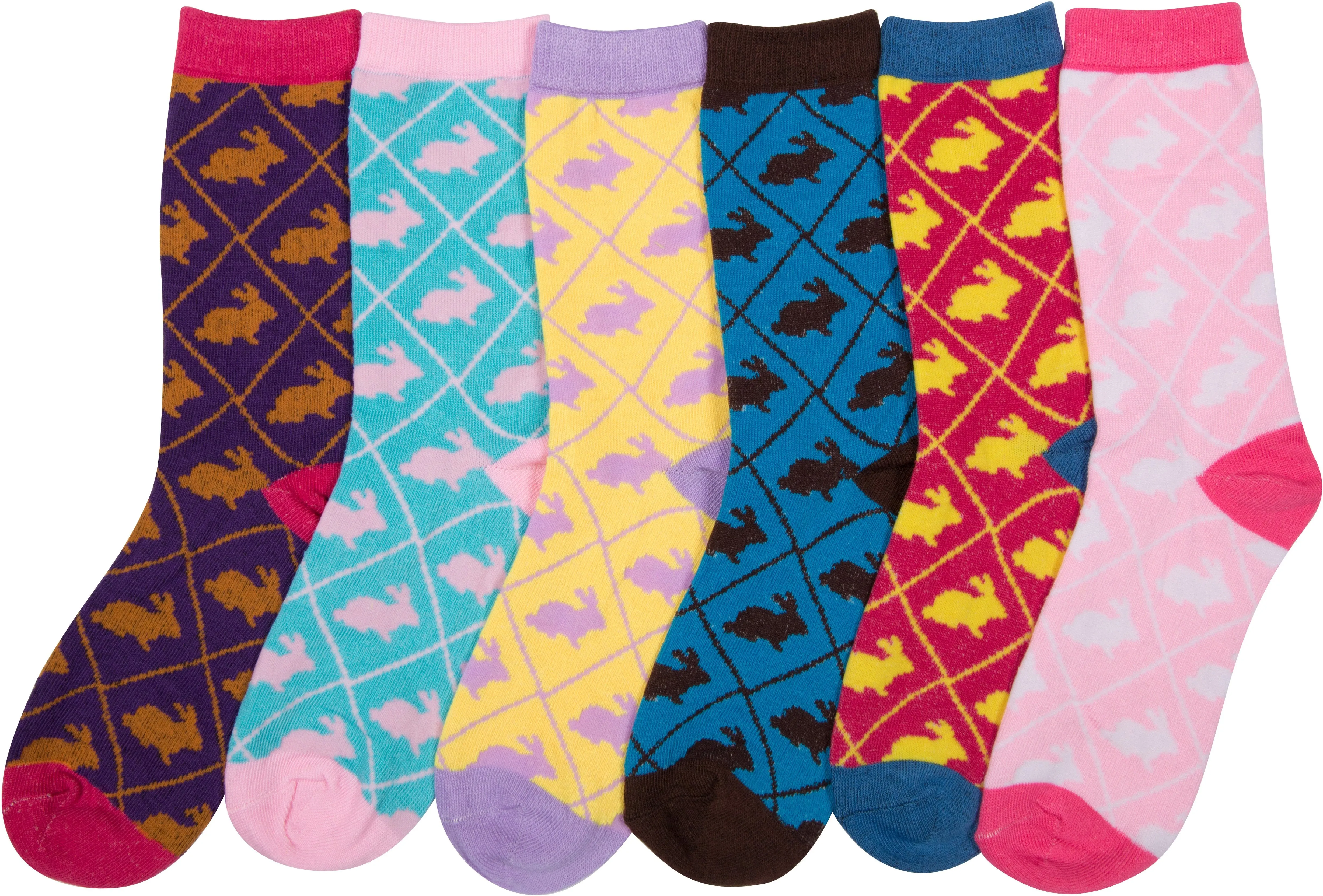 Sakkas Women's Fun Colorful Design Poly Blend Crew Socks Assorted 6-Pack