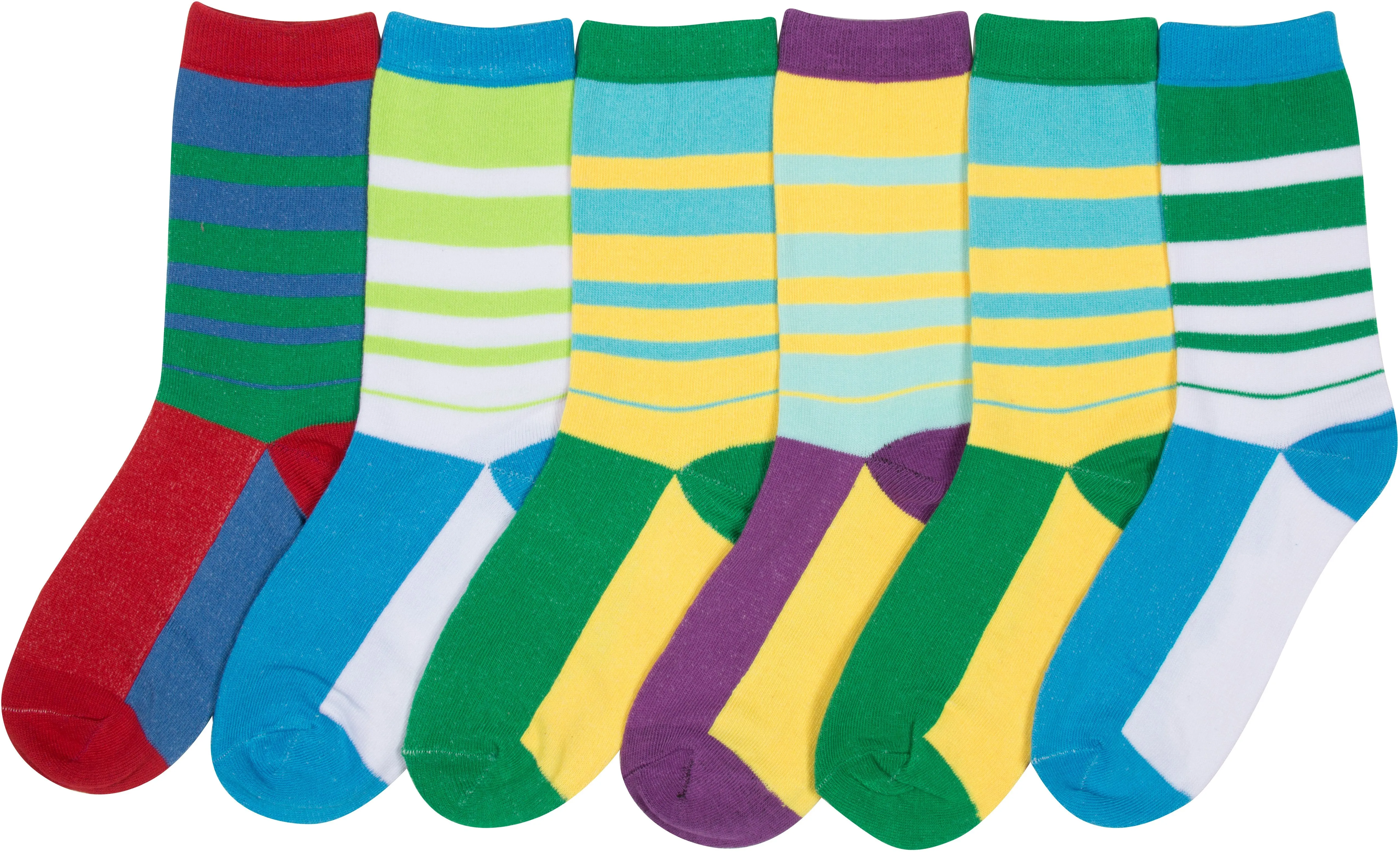 Sakkas Women's Fun Colorful Design Poly Blend Crew Socks Assorted 6-Pack