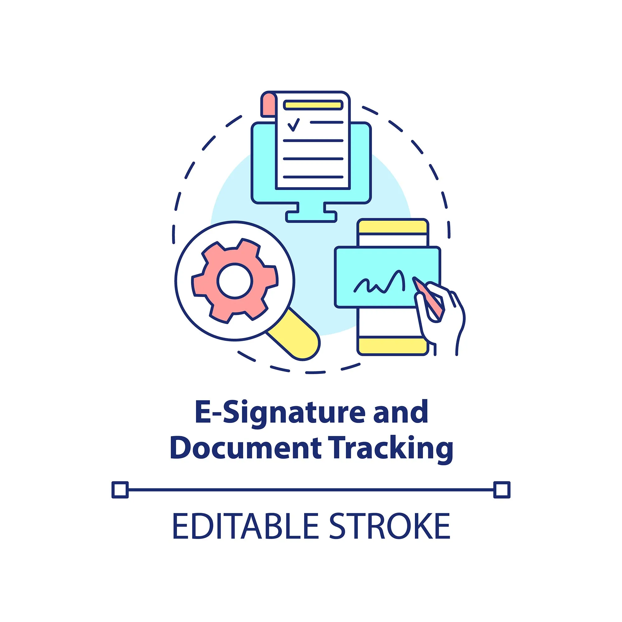 Sales trends concept icons bundle