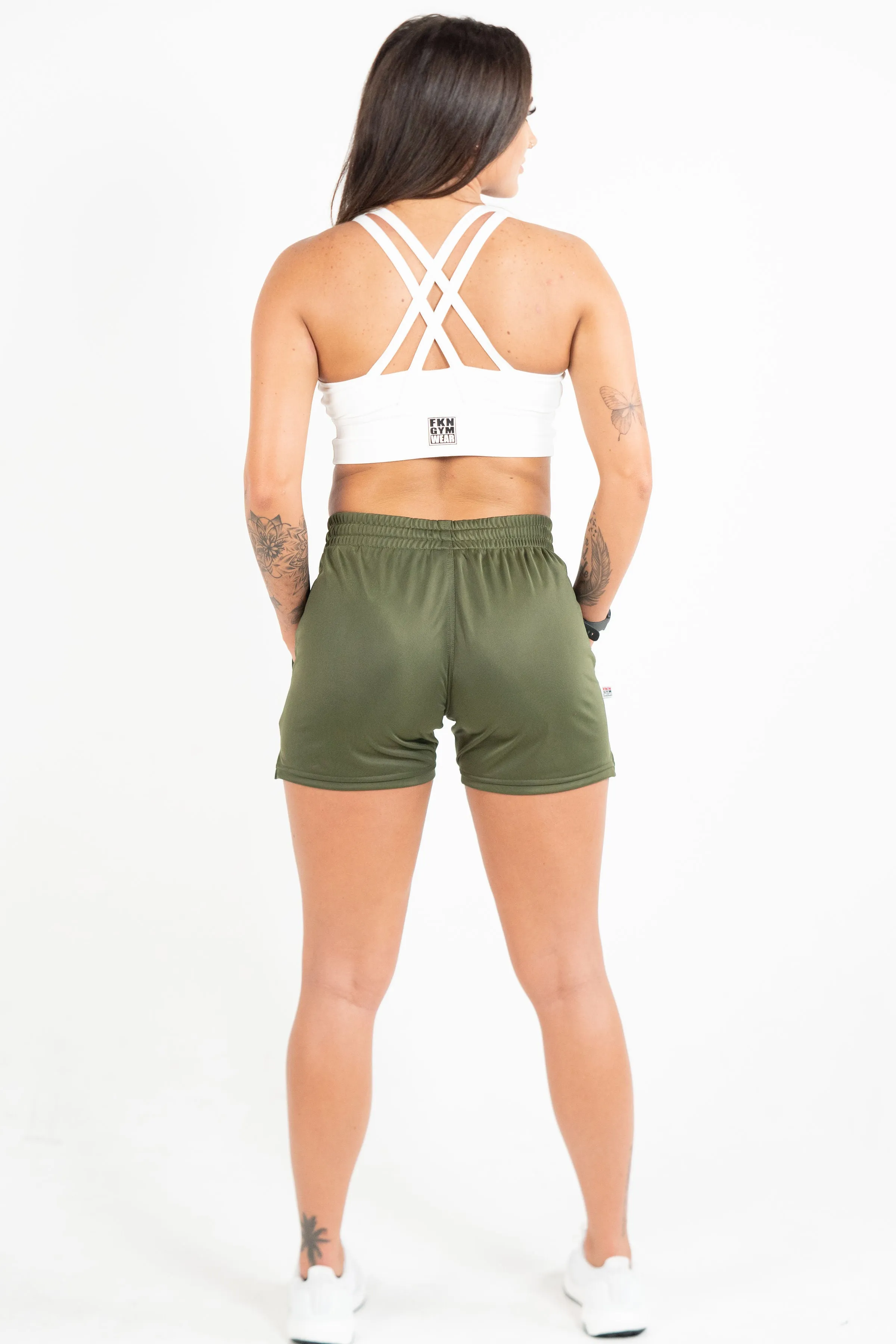 Strapped | Women's Gym Crop Top Sports Bra | White