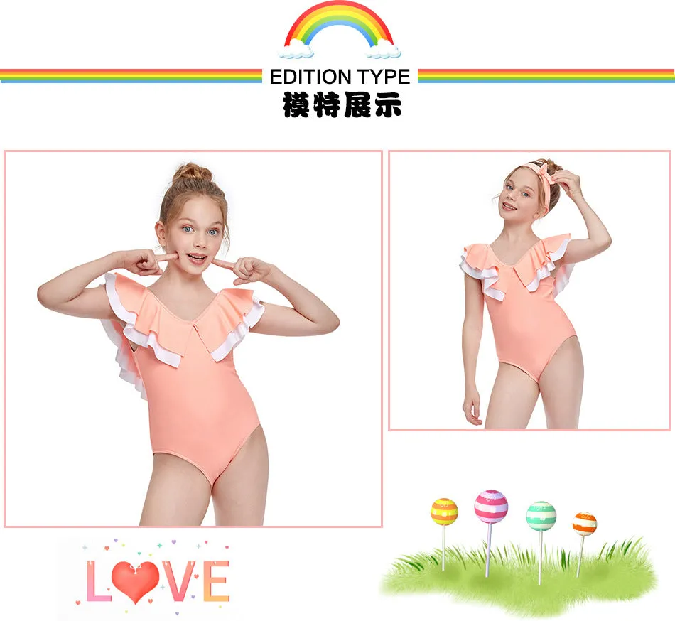 Swimsuit Cross-Border Arrival Girl's One-Piece Swimming Suit