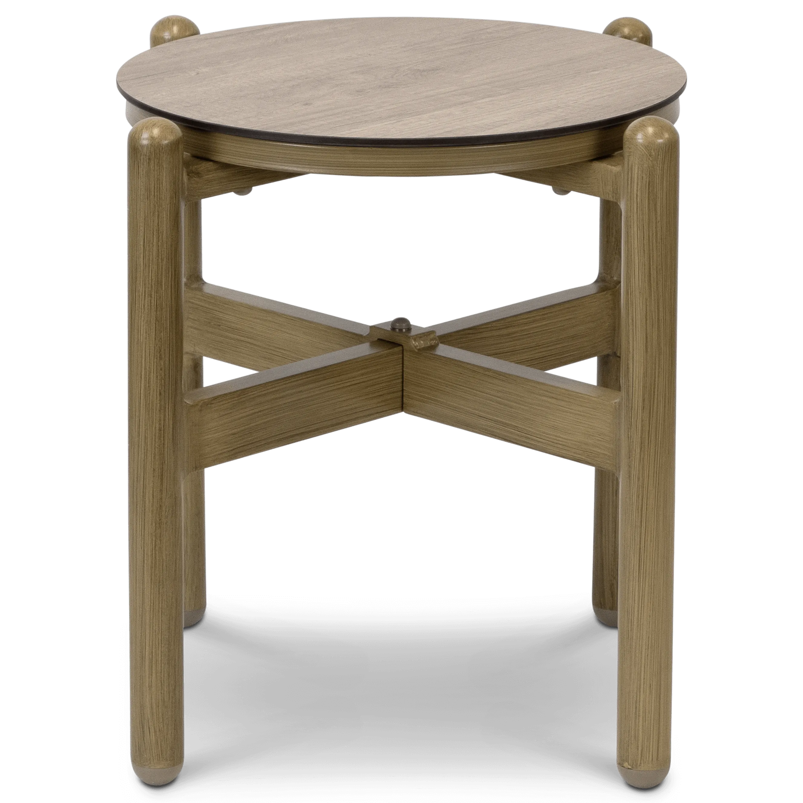 Tahiti Round Side Table with HPL Top and Aluminium Frame