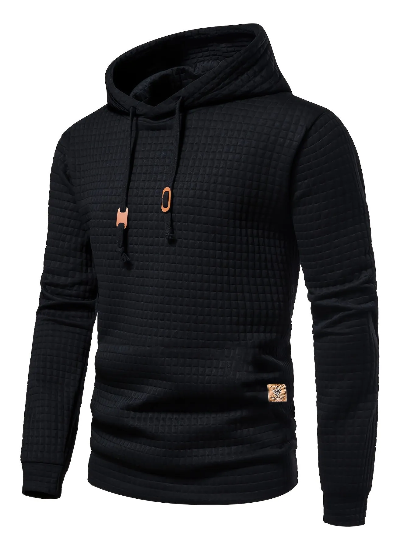 Waffle Pattern Hoodie Stylish Streetwear for Mens Casual Fashion