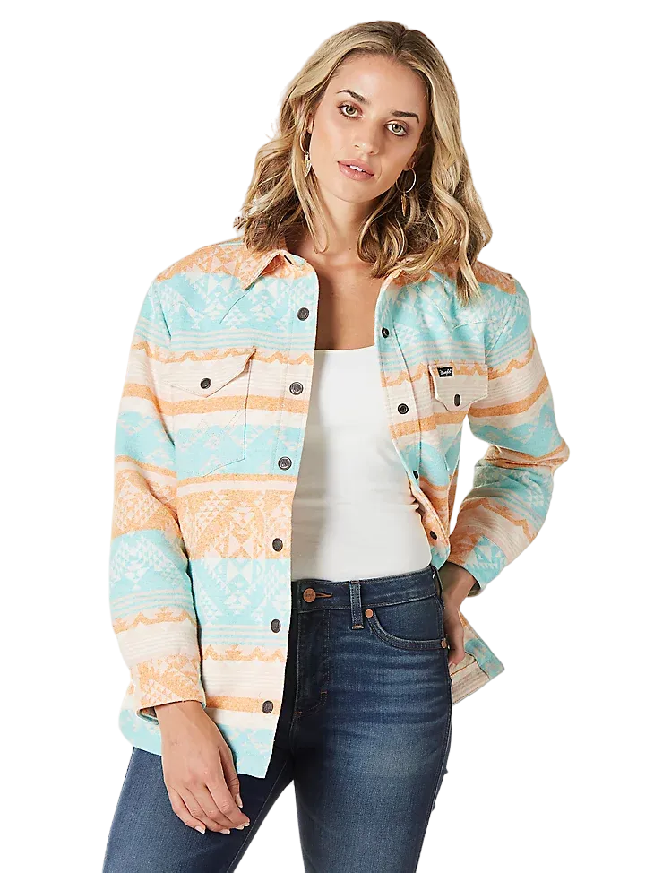 Wrangler Women's Sunset Blues Southwestern Print Jacket