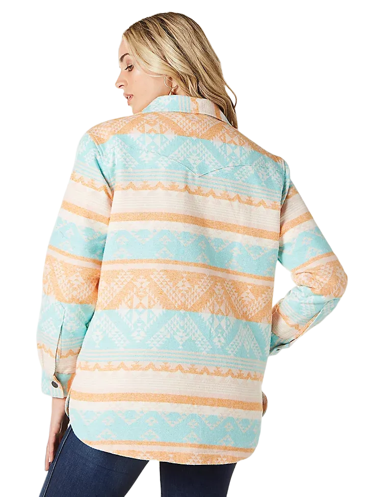 Wrangler Women's Sunset Blues Southwestern Print Jacket